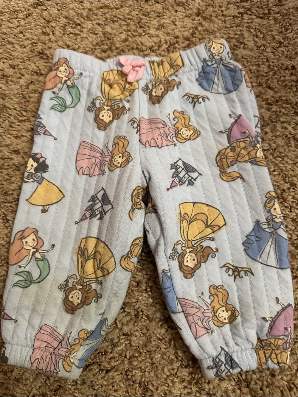 Infant Girls' Princess Print Sweat Pants Size 6 mos.